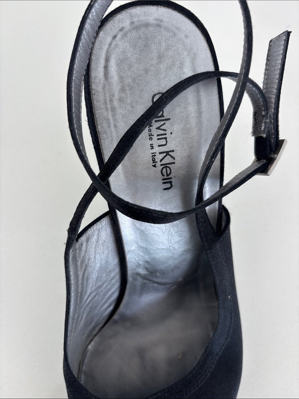 Calvin Klein Satin Ankle Strap Heel - Picture 6 of 6